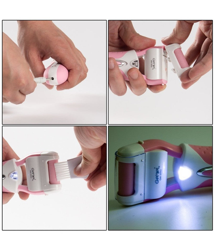 Epilatore Rasoio Elettrico Ricaricabile 3in1 Donna Corpo Pedicure Lima Gm-3052         