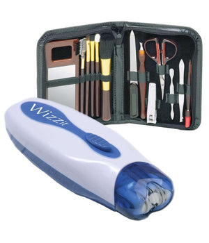 Epilatore Wizz It Portatile Wizzit Depilatore Donna Kit Manicure Con Astuccio         