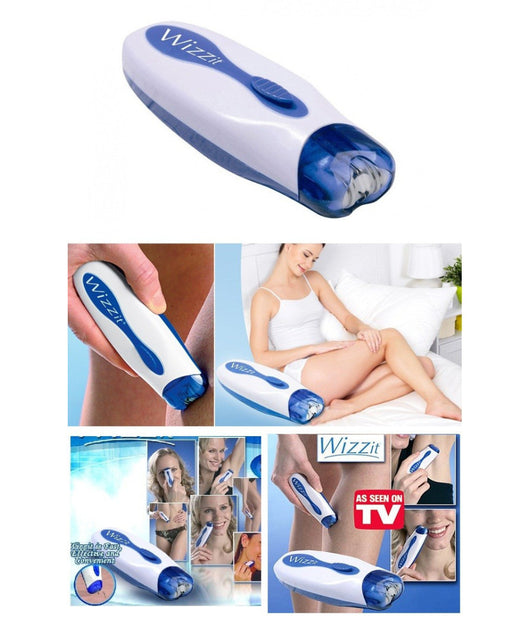 Epilatore Wizz It Portatile Wizzit Depilatore Donna Kit Manicure Con Astuccio         