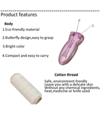 Epilazione Con Filo Arabo Elettrico Epilatore Depilatore Viso Gambe Inguine         