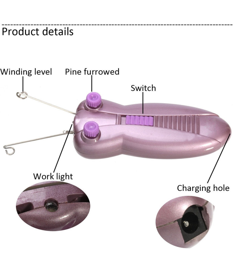Epilazione Con Filo Arabo Elettrico Epilatore Depilatore Viso Gambe Inguine         