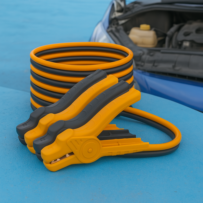 Cavi batteria auto rame 200a morsetto 15.6x9.1 cm lunghezza 2,5 metri ingco