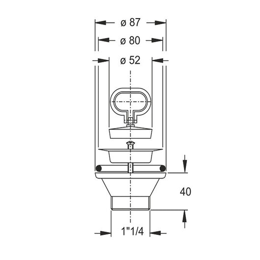 Piletta per lavelli 1 ' 1/4 bonomini pvc gattinara f