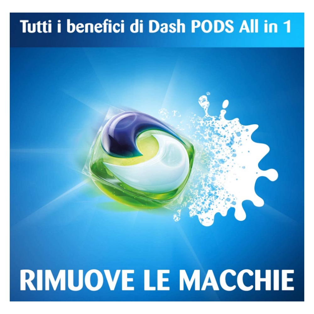 Dash allin1 pods detersivo per lavatrice in monodosi ambra 4 confezioni da 30 capsule