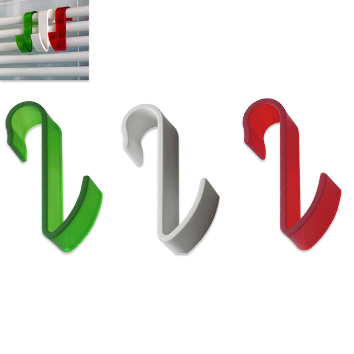 Multipack da 3 ganci hook italia verde bianco e rosso pika' appendini per radiatori indistruttibili