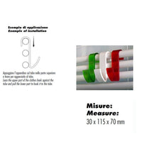 Multipack da 3 ganci hook italia verde bianco e rosso pika' appendini per radiatori indistruttibili