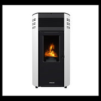 Erica stufa a pellet canalizzata 10,8kw in acciaio e ghisa bianco Lincar