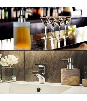 Erogatore Dosa Sapone Liquido Dispenser Pompa Ricambio Argento Universale 79817         