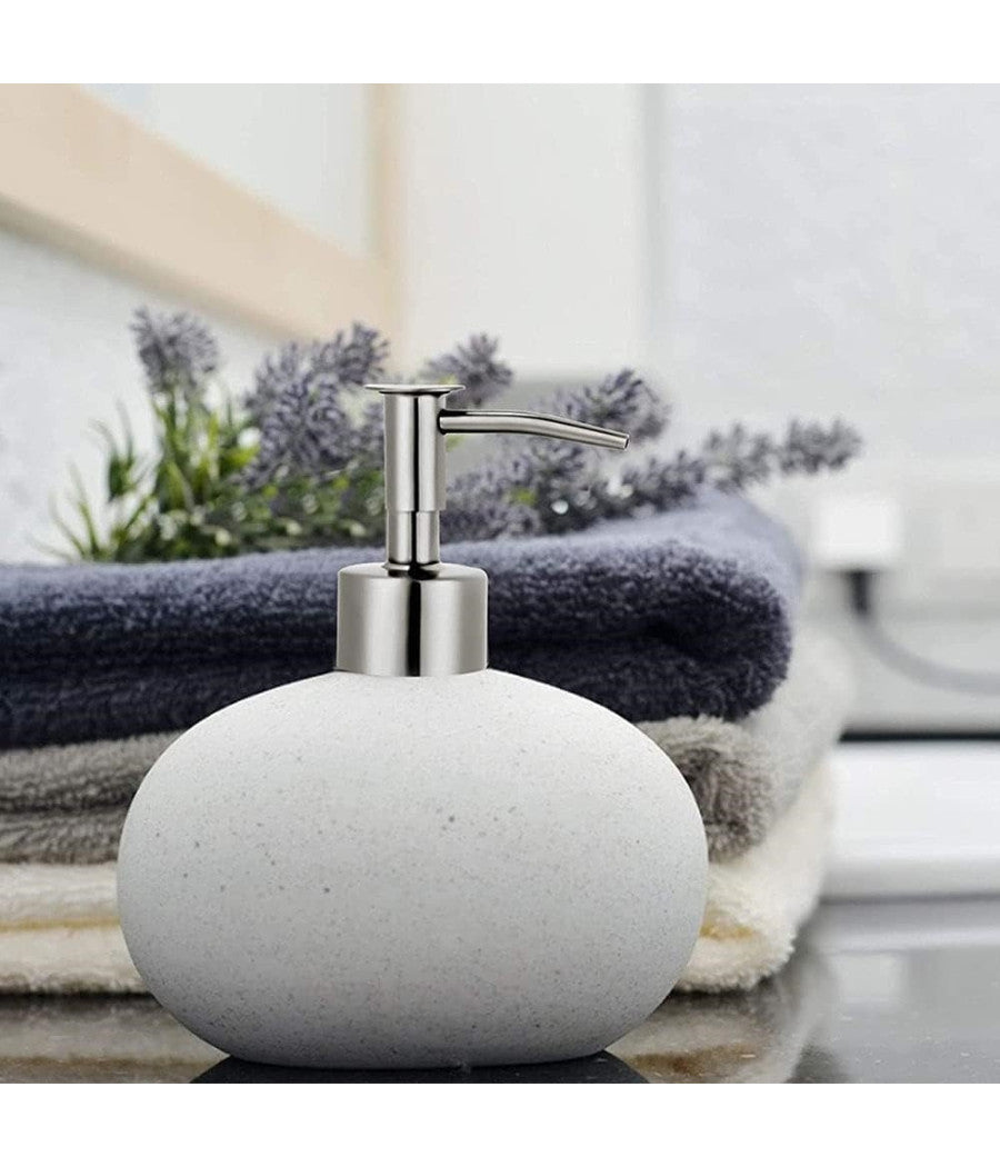 Erogatore Dosa Sapone Liquido Dispenser Pompa Ricambio Argento Universale 79817         