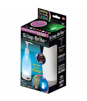 Erogatore Sapone Bottiglia Mani Soap Brite Sensore Dispenser Notturna Led Luce         