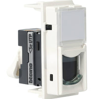 Bticino living now connettore rj45 categoria 5e utp 1 modulo toolless *** colore bianco, confezione 1