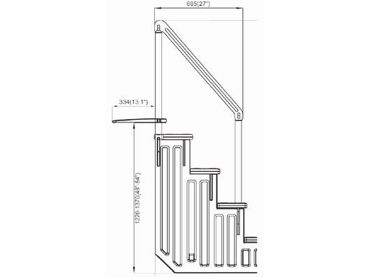 Scala semplice per piscina