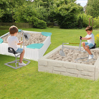 Giocattolo escavatore da spiaggia con controlli a due mani e pala flessibile-Escavatore per bambini da costruzione per esterni Grigio