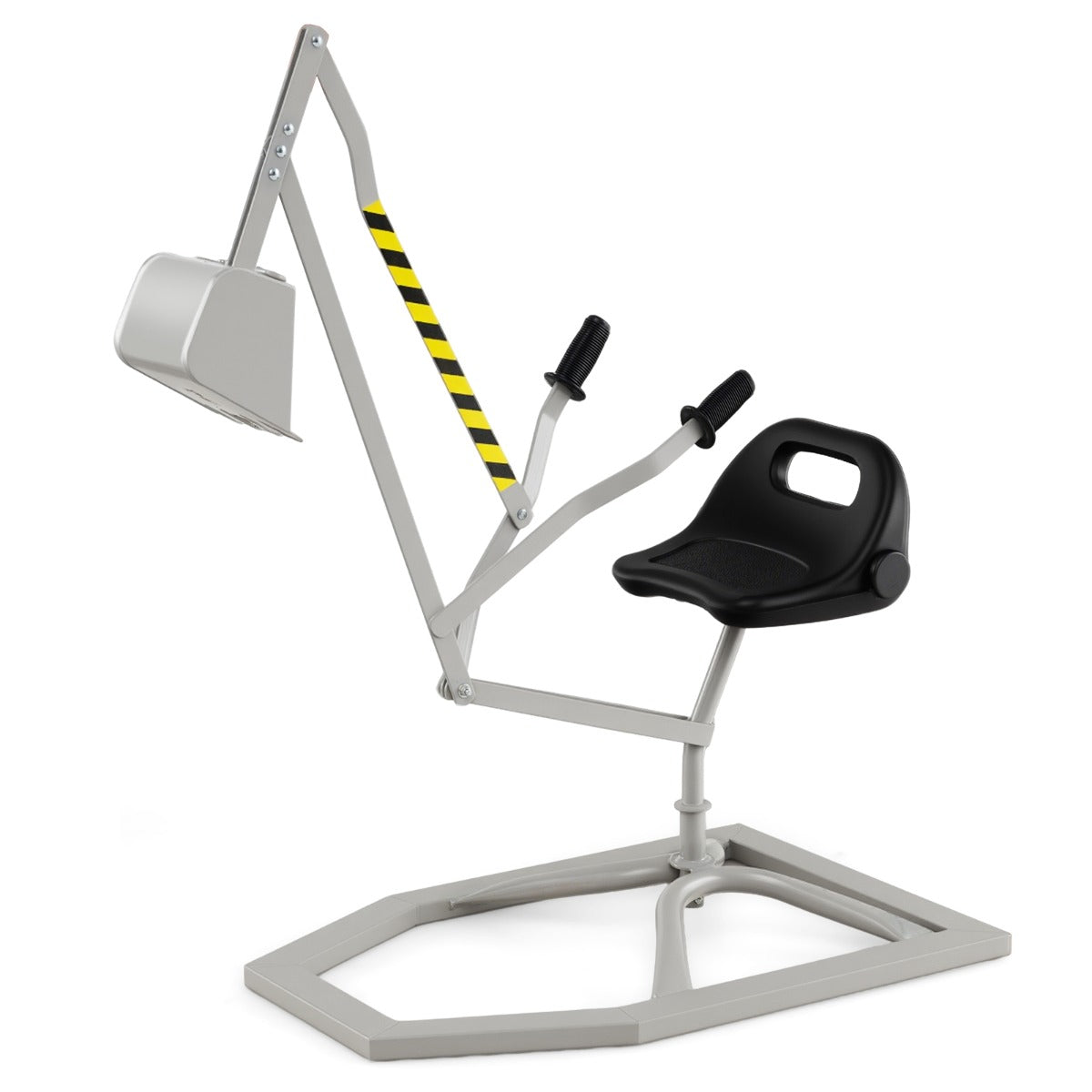 Giocattolo escavatore da spiaggia con controlli a due mani e pala flessibile-Escavatore per bambini da costruzione per esterni Grigio