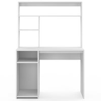 IDMarket - Escritorio blanco DAN con estantes