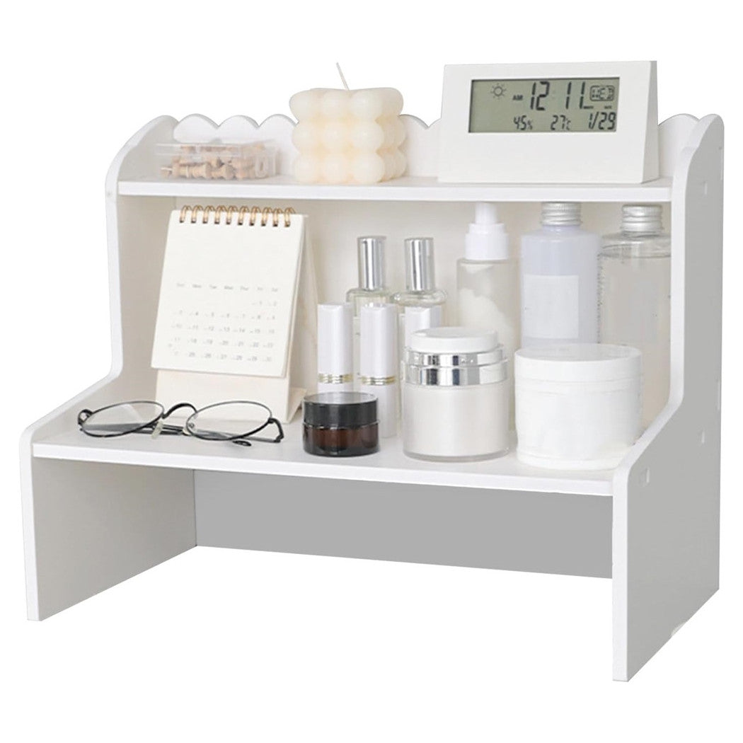 Trade Shop - Espositore Da Tavolo In Legno Scaffale Multistrato Per Cosmetici Organizzatore -