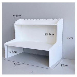 Trade Shop - Espositore Da Tavolo In Legno Scaffale Multistrato Per Cosmetici Organizzatore -