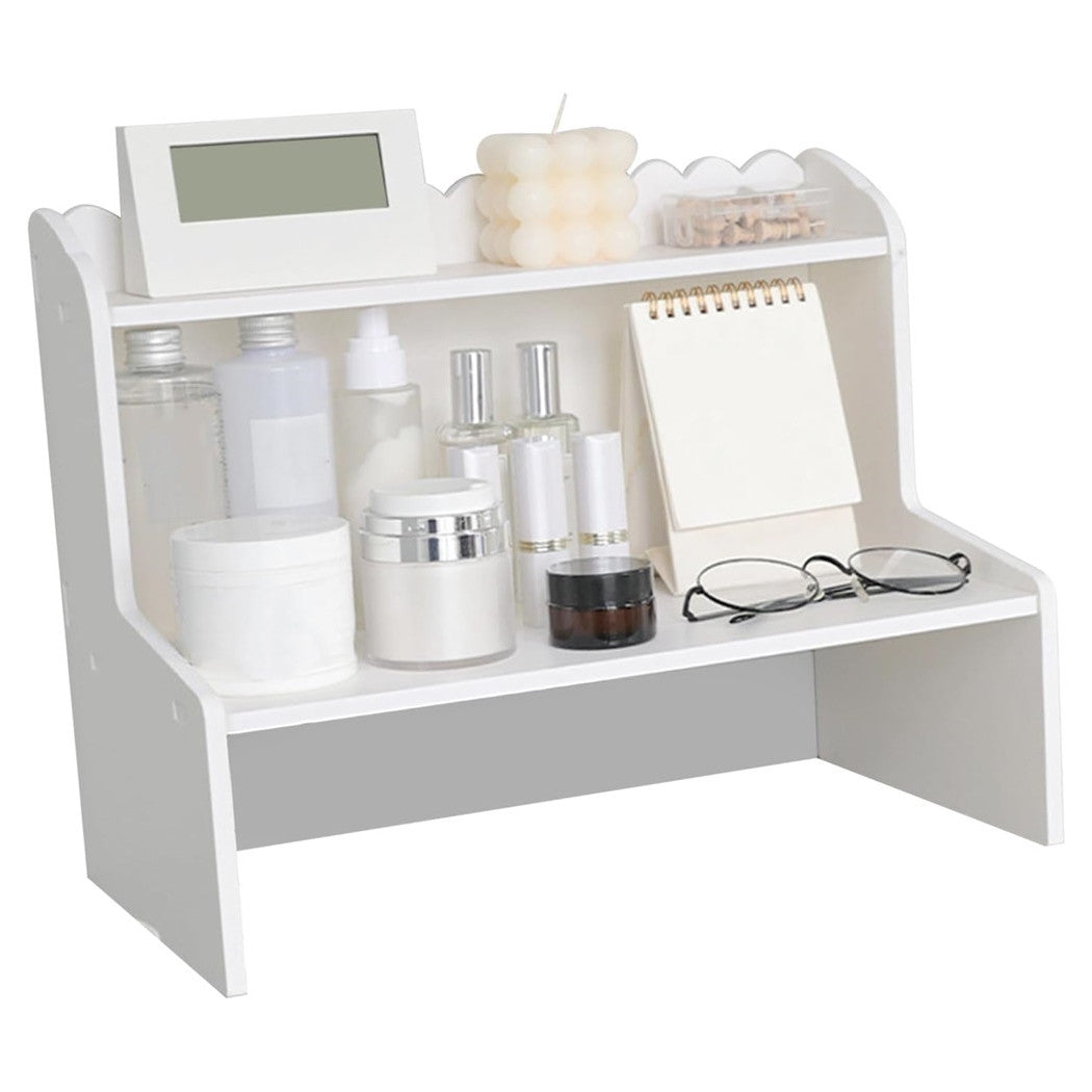 Trade Shop - Espositore Da Tavolo In Legno Scaffale Multistrato Per Cosmetici Organizzatore -