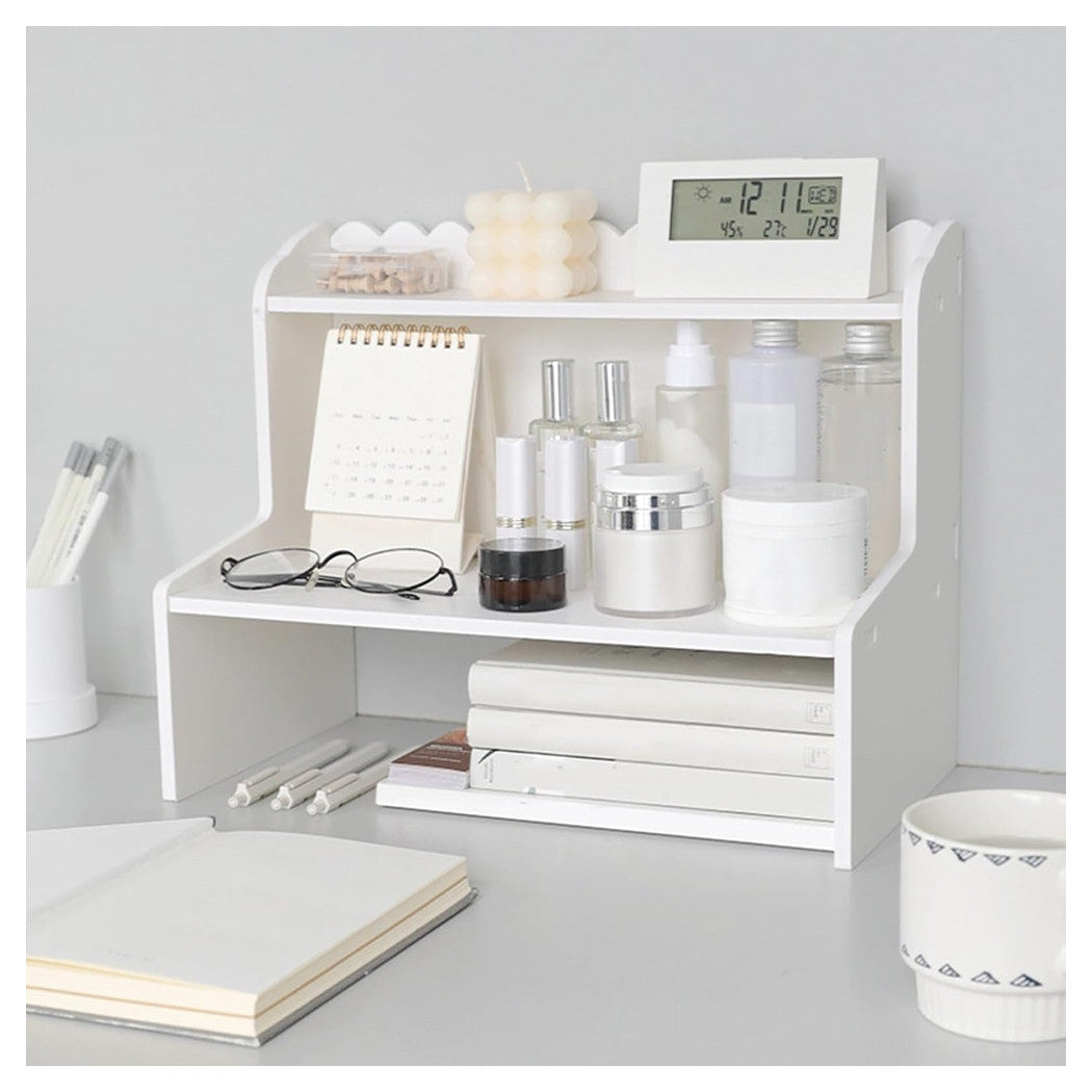 Trade Shop - Espositore Da Tavolo In Legno Scaffale Multistrato Per Cosmetici Organizzatore -