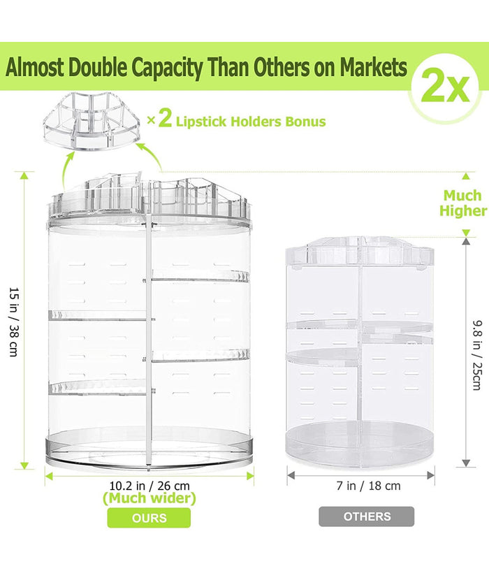 Espositore Girevole Trasparente Porta Trucchi Cosmetici Organizer Smalti         