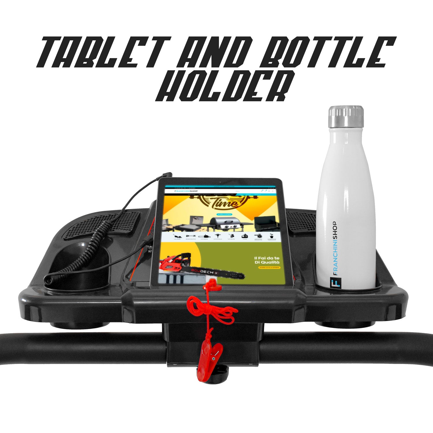 Tapis roulant elettrico 1100w 1,5hp fitness richiudibile con speakers e mp3