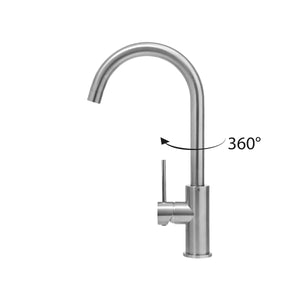 Rubinetto cucina acciaio inox canna essential-x