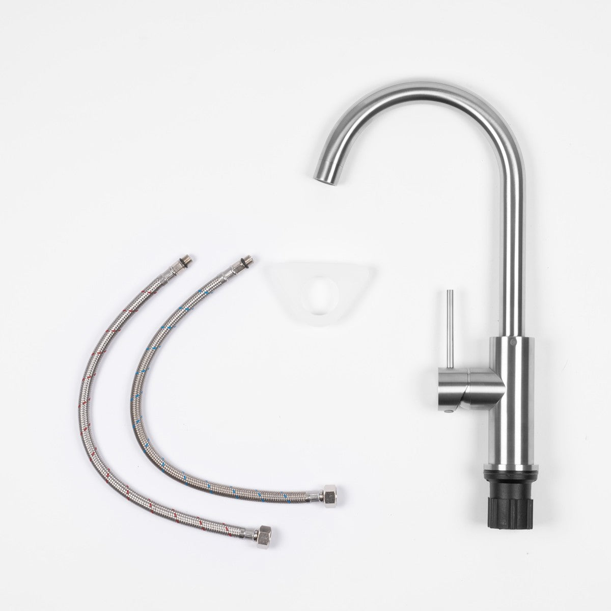 Rubinetto cucina acciaio inox canna essential-x