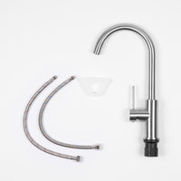 Rubinetto cucina acciaio inox canna essential-x