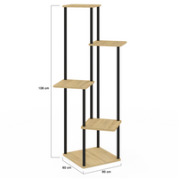 IDMarket - Estante para macetas - DETROIT soporte para plantas 106 cm diseño industrial