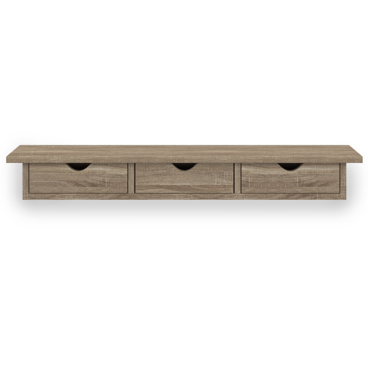 IDMarket - Estantería de pared de haya con 3 cajones LISE
