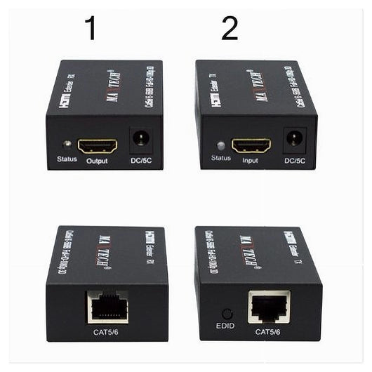 Estensore Hdmi Amplificatore Segnale Video 1080p Rj45 Cat5e Cat6 60mt Maxtech Ext-hdl01         