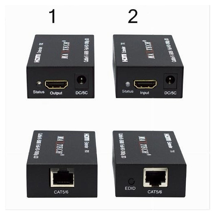 Estensore Hdmi Amplificatore Segnale Video 1080p Rj45 Cat5e Cat6 60mt Maxtech Ext-hdl01         