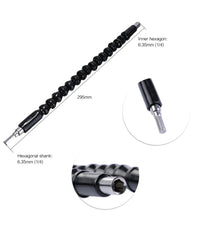 Estensore Trapano Cacciavite Ad Angolo 90° Snake Bit Flessibile Prolunga 2 Pz         