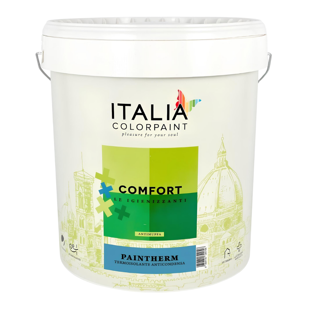Idropittura termoisolante anticondensa muffe umidità bianca comfort paintherm *** formato 13 lt, confezione 1