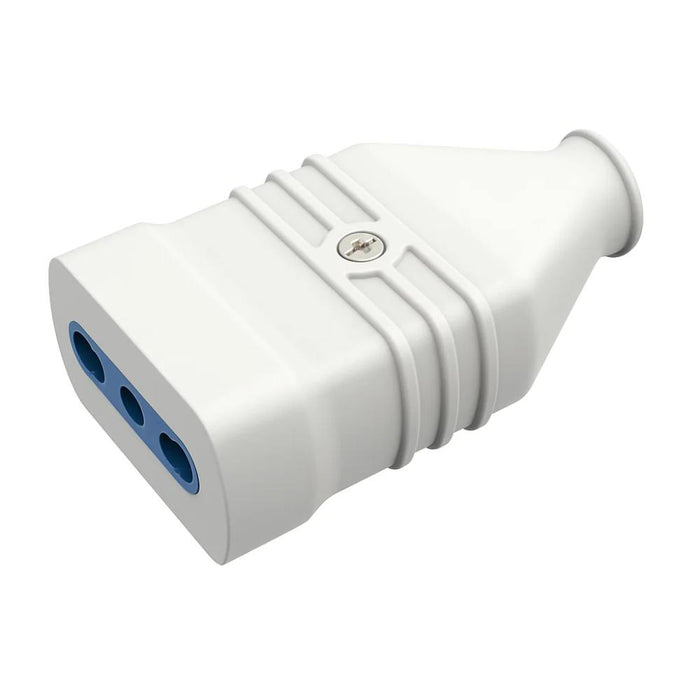 Presa antischiacciamento ecova 30363 bipasso 10/16a in pvc bianco