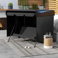 Copertura Protettiva per Altalena da Giardino bache impermeabile dim. 2,15L x 1,55l x 1,5H m PE Nero