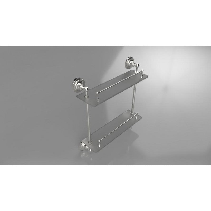 Mensola doccia doppia a parete in vetro RETRO 40x42x12 cm