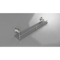 Mensola doccia a parete con vetro RETRO e saliscendi in ottone cromato 60x9x12 cm