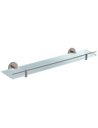 Mensola doccia a parete COLORADO con saliscendi in metallo lucido ottone grigio 60 cm