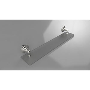 Mensola doccia a parete RETRO in vetro e ottone cromato 60x8,7x12 cm