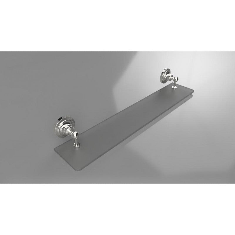 Mensola doccia a parete RETRO in vetro e ottone cromato 60x8,7x12 cm