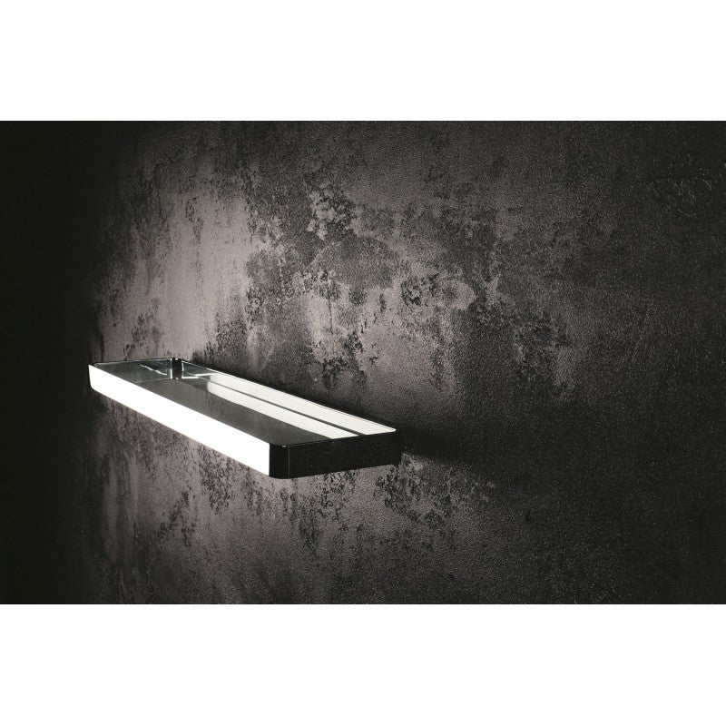 Mensola doccia a parete SOLO in vetro e cromo 50 x2,5 x11 cm