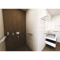 Mensola doccia a parete SOLO in vetro e cromo 50 x2,5 x11 cm