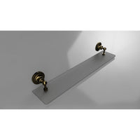 Mensola doccia RETRO in vetro e ottone 60x8,7x12 cm