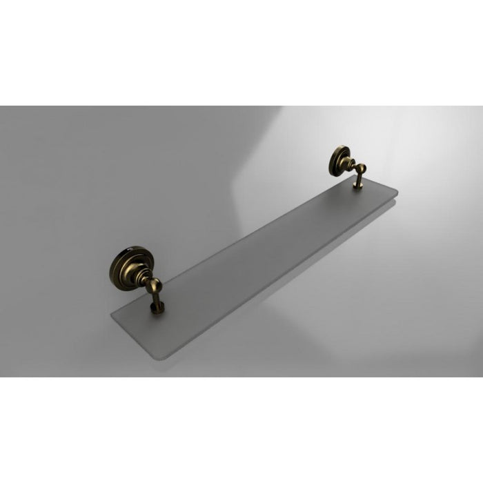 Mensola doccia RETRO in vetro e ottone 60x8,7x12 cm