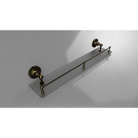 Mensola doccia RETRO in vetro e ottone 60x9x12 cm