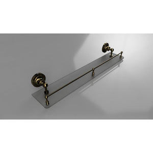 Mensola doccia RETRO in vetro e ottone 60x9x12 cm