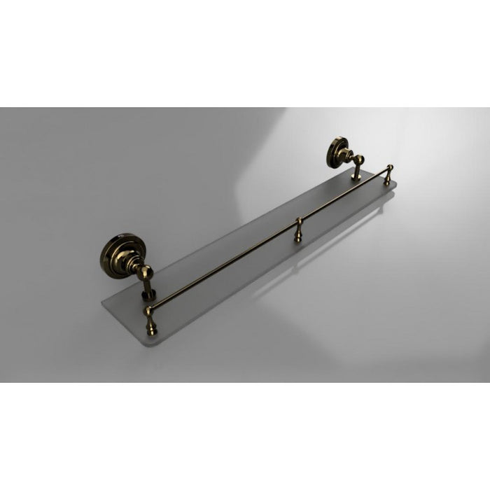 Mensola doccia RETRO in vetro e ottone 60x9x12 cm