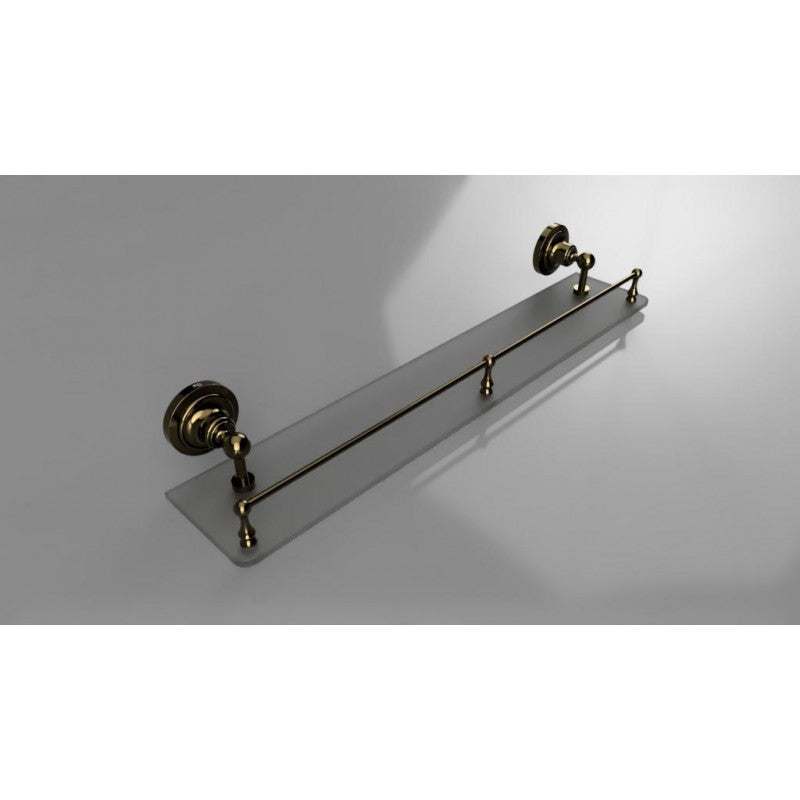 Mensola doccia RETRO in vetro e ottone 60x9x12 cm