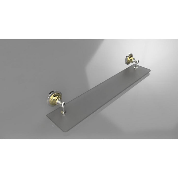 Mensola da parete doccia RETRO in ottone cromo-oro 60x8,7x12 cm